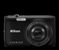 Nikon Coolpix S3100 Black Digital Camera Camera Kit