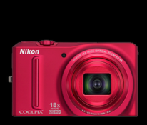Nikon Coolpix S9100 Red Digital Camera  Camera Kit
