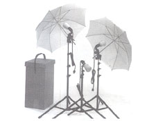 Smith-Victor KF4U -  3 Light Umbrella Kit
